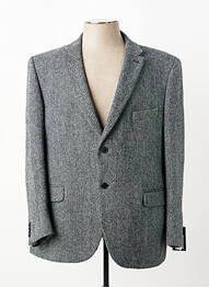 Sacou mâneci lungi gri HARRIS TWEED bărbat