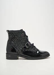 Botine/ghete material neted toc plat până la 3 cm negru REGARD femeie