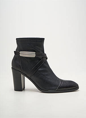 Botine/ghete țesătură satinată toc de 7 la 9 cm negru JB MARTIN femeie