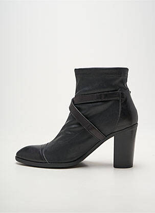 Botine/ghete țesătură satinată toc de 7 la 9 cm negru JB MARTIN femeie
