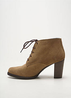 Botine/ghete toc pătrat toc de 7 la 9 cm maro MYMA femeie