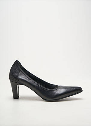 Pantofi cu toc țesătură satinată toc de 4 la 6 cm negru MYMA femeie
