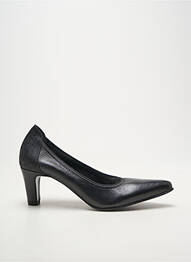Pantofi cu toc țesătură satinată toc de 4 la 6 cm negru MYMA femeie