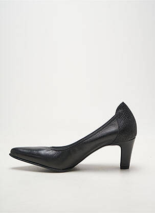 Pantofi cu toc țesătură satinată toc de 4 la 6 cm negru MYMA femeie