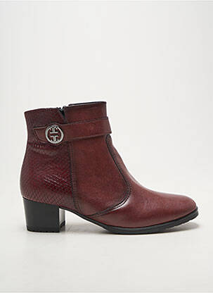 Botine/ghete țesătură satinată toc de 4 la 6 cm violet JENNY femeie