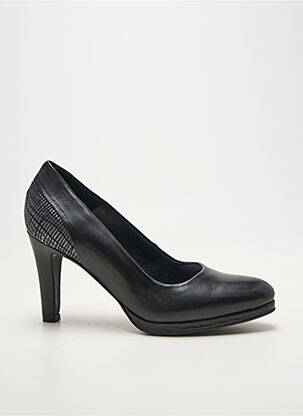Pantofi cu toc țesătură satinată toc de 7 la 9 cm negru MYMA femeie