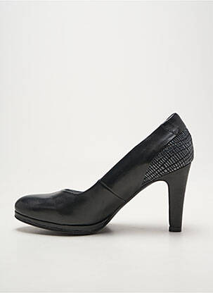 Pantofi cu toc țesătură satinată toc de 7 la 9 cm negru MYMA femeie