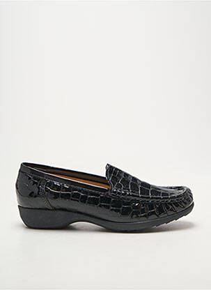 Mocasini material neted toc plat până la 3 cm negru ARA femeie