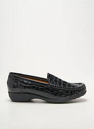 Mocasini material neted toc plat până la 3 cm negru ARA femeie
