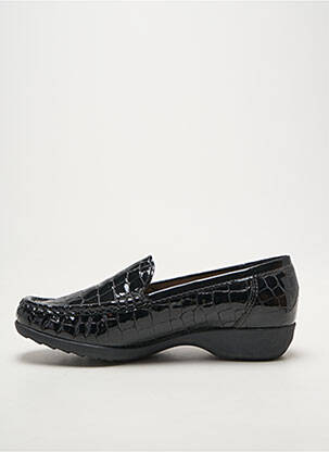 Mocasini material neted toc plat până la 3 cm negru ARA femeie