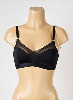 Sutien efect material satinat sutien cupe întregi cu decolteu înalt negru SLOGGI femeie