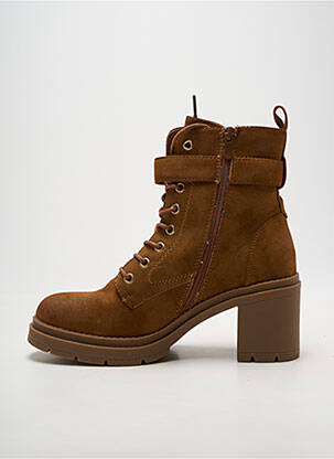 Botine/ghete toc pătrat toc de 7 la 9 cm maro ERYNN femeie