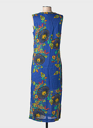 Rochie lungă imprimeu floral fără mâneci albastru LA FIANCÉE femeie