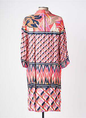 Rochie midi croială fluidă mâneci 3/4 roz BETTY BARCLAY femeie