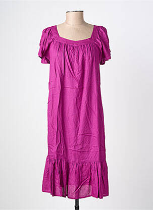 Rochie midi mâneci scurte mâneci scurte violet LA FIANCÉE femeie