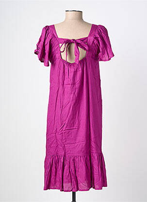 Rochie midi mâneci scurte mâneci scurte violet LA FIANCÉE femeie