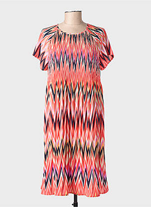 Rochie midi croială fluidă mâneci scurte portocalie BETTY BARCLAY femeie