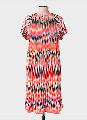 Rochie midi croială fluidă mâneci scurte portocalie BETTY BARCLAY femeie