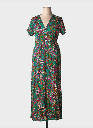 Rochie lungă mâneci scurte mâneci scurte verde LA FIANCÉE femeie
