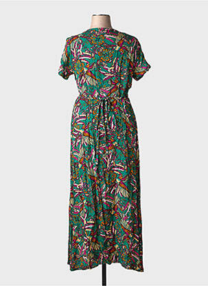 Rochie lungă mâneci scurte mâneci scurte verde LA FIANCÉE femeie