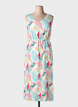 Rochie lungă țesătură crep fără mâneci alb GRIFFON femeie
