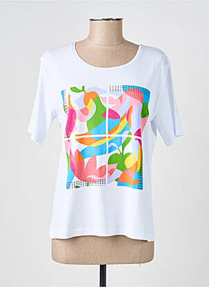 Tricou imprimeu fantezie mâneci scurte alb GRIFFON femeie