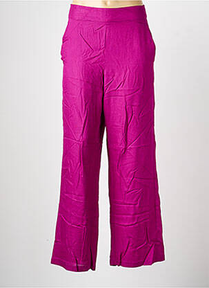 Pantalon larg țesătură poplin mărime normală violet LA FIANCÉE femeie
