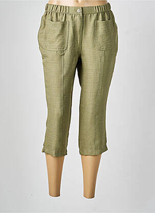 Pantalon trei sferturi croială dreaptă mărime normală verde GRIFFON femeie