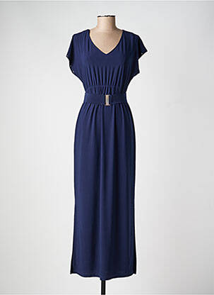 Rochie midi mâneci scurte mâneci scurte albastru ARONA femeie