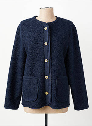 Jachete casual guler rotund albastru JULIE GUERLANDE femeie