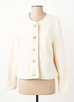 Jachete elegante guler rotund bej JULIE GUERLANDE femeie