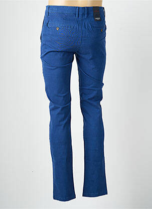 Pantalon chino țesătură poplin mărime normală albastru CAMBRIDGE bărbat