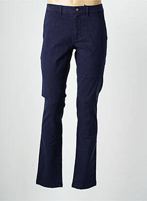Pantalon chino țesătură poplin mărime normală albastru CAMBRIDGE bărbat