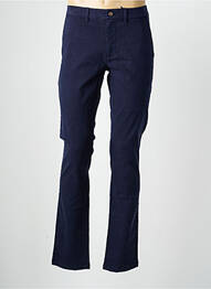 Pantalon chino țesătură poplin mărime normală albastru CAMBRIDGE bărbat