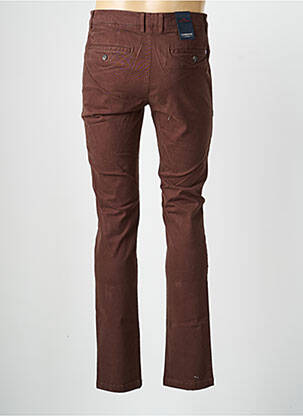 Pantalon chino țesătură poplin mărime normală maro CAMBRIDGE bărbat