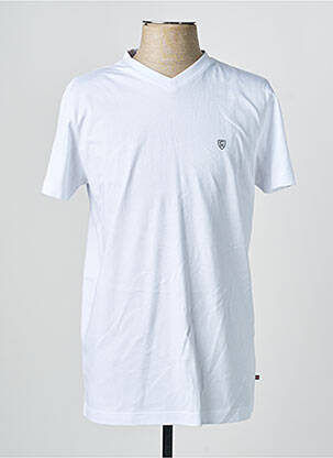 Tricou croială cambrată mâneci scurte alb CAMBRIDGE bărbat