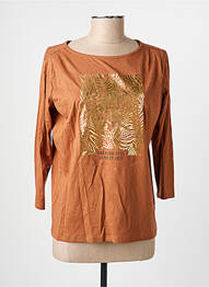 Tricou mâneci 3/4 mâneci 3/4 maro JULIE GUERLANDE femeie