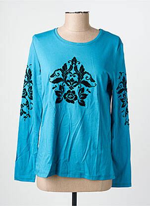 Tricou mâneci lungi mâneci lungi albastru JULIE GUERLANDE femeie