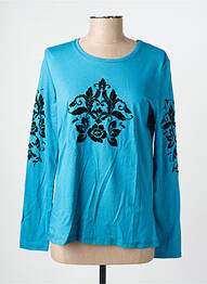 Tricou mâneci lungi mâneci lungi albastru JULIE GUERLANDE femeie