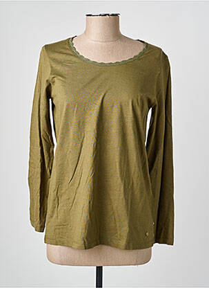Tricou mâneci lungi mâneci lungi verde C'EST BEAU LA VIE femeie