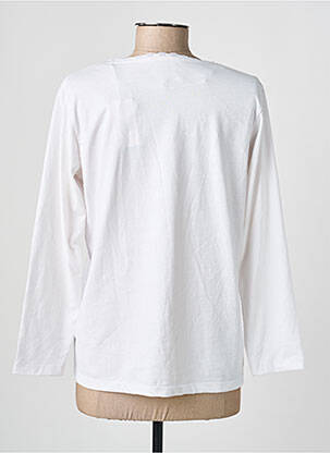 Tricou mâneci lungi mâneci lungi alb C'EST BEAU LA VIE femeie