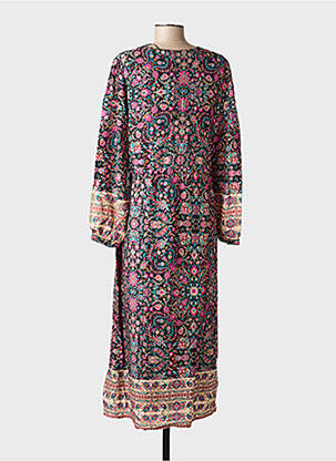 Rochie lungă mâneci lungi mâneci lungi negru C'EST BEAU LA VIE femeie