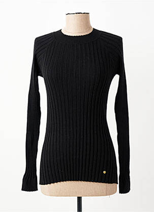 Pulover croială cambrată mâneci lungi negru C'EST BEAU LA VIE femeie