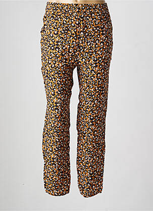 Pantalon drept țesătură crep mărime normală maro C'EST BEAU LA VIE femeie