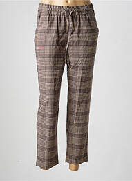 Pantalon 7/8 talie elastică mărime normală maro C'EST BEAU LA VIE femeie