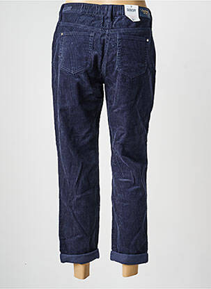 Pantalon 7/8 închidere cu fermoar sub clapetă cu nasturi mărime normală albastru C'EST BEAU LA VIE femeie