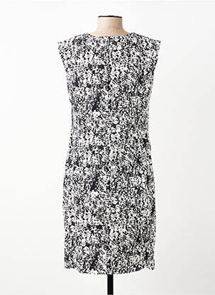 Rochie midi imprimeu fantezie fără mâneci negru ANNE KELLY femeie