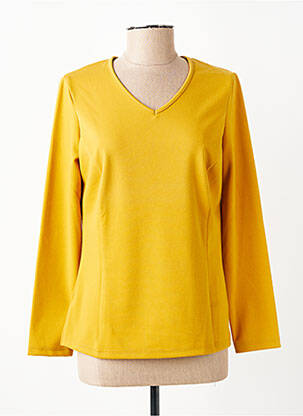 Tricou mâneci lungi mâneci lungi galben FRANCE RIVOIRE femeie