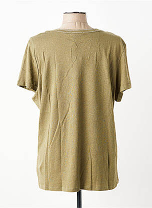 Tricou guler în v mâneci scurte verde DIANE LAURY femeie