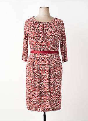 Rochie midi mâneci 3/4 mâneci 3/4 roșu JULIE GUERLANDE femeie